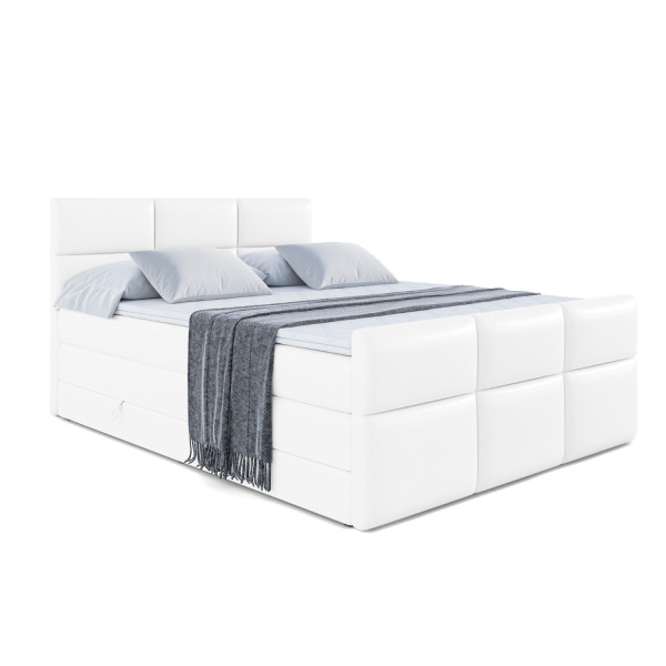 Łóżko kontynentalne z pojemnikiem i materacem H3|H4 OHIO-Z KING 200x200cm 235109