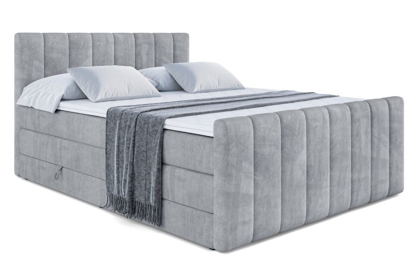 Łóżko kontynentalne z pojemnikiem i materacem H3|H4 OTTA-Z KING 140x200cm 234944
