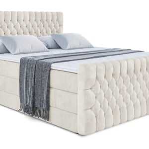 Łóżko kontynentalne z pojemnikiem i materacem H3|H4 SERENE-Z KING 140x200cm 654674 Łóżko kontynentalne z pojemnikiem i materacem H3|H4 SERENE-Z KING 140x200cm 654674
