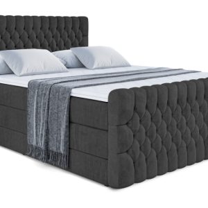 Łóżko kontynentalne z pojemnikiem i materacem H3|H4 SERENE-Z KING 200x200cm 654608 Łóżko kontynentalne z pojemnikiem i materacem H3|H4 SERENE-Z KING 200x200cm 654608