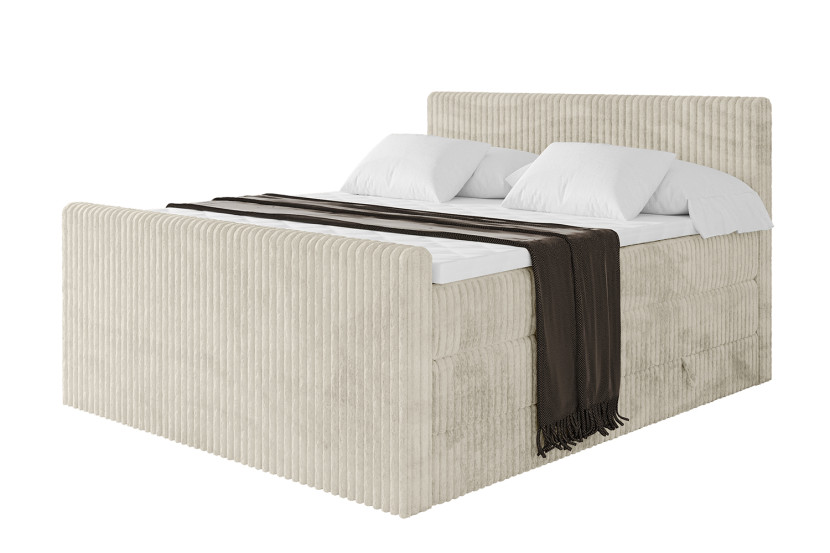 Łóżko kontynentalne z pojemnikiem i materacem H3|H4 TOLO-Z KING 200x200cm 666009