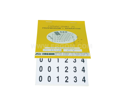 Znaki samoprzylepne typu ZS 14X20 – ZS 14*20/CY (opak 360szt) | E04ZP-02030106200 Ergom