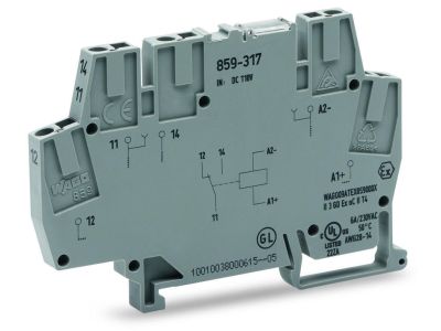 Złączka z przekaźnikiem minaturowym 110 V DC 1p | 859-317 Wago