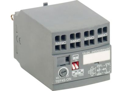 Zwłoka czasowa czołowa do AF09…AF96, 24-240V AC/DC, ON-delay, 1NO+1NC, TEF4S-ON, zaciski sprężynowe | 1SBN020113R1000 ABB