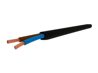 Przewód mieszkaniowy H03VVH2-F (OMYP) 2×0,5 300/300V czarny KRĄŻEK | 5901259804546 Ełktrim