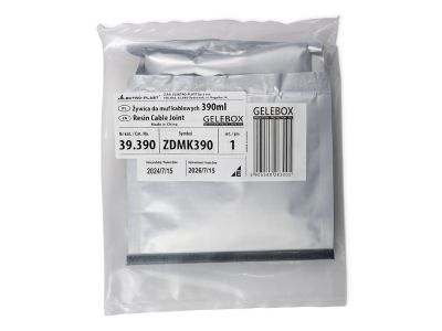 Żywica do puszek,muf kablowych dwuskładnikowa, poliuretanowa ELEBOX ZDMK390 w folii 390ml | 39.390 Elektro-Plast Opatówek